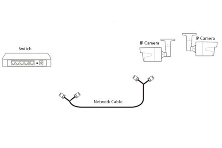 اتصال دو دوربین به یک کابل شبکه